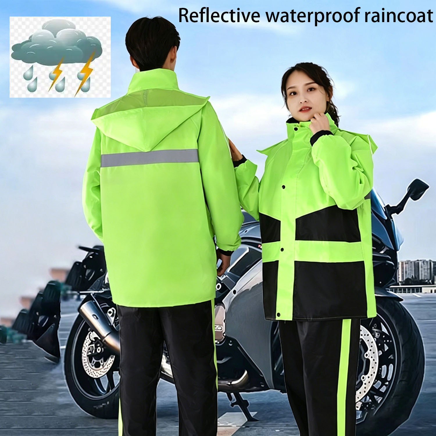 Motorcycle Raincoat Suits Men  - Motorcycle Gear Jacket บทวิจารณ์และราคา
