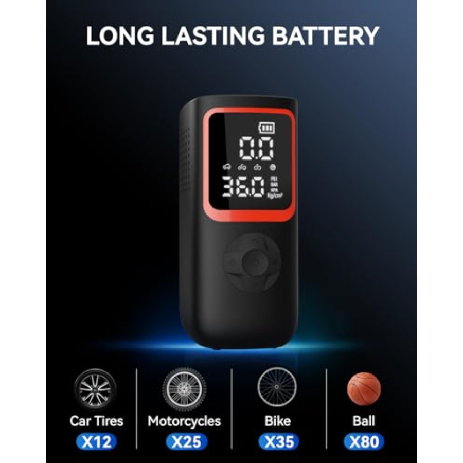 Tire Inflator Portable Air Com - Tyre Pressure Gauge บทวิจารณ์และราคา