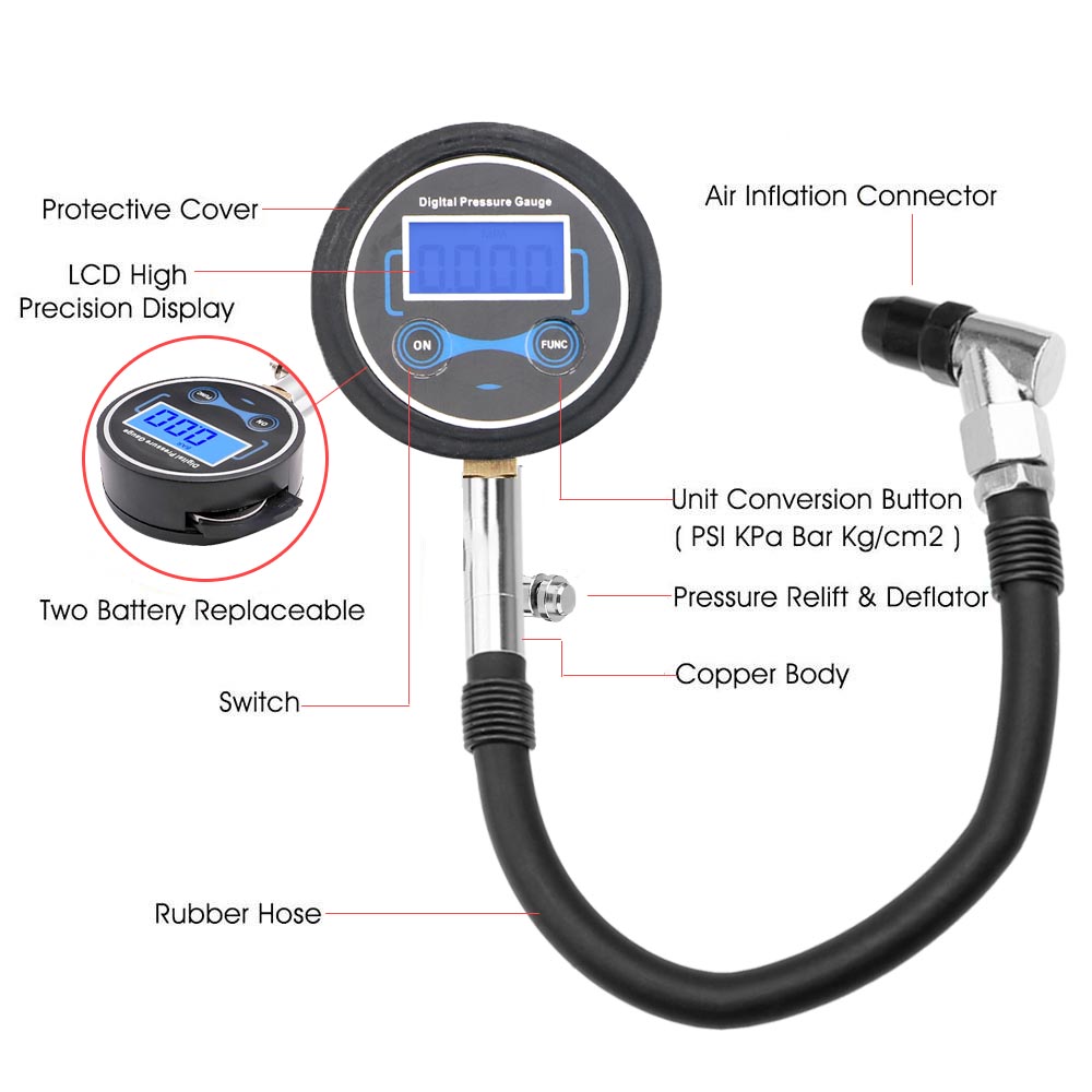 0-200Psi Tire Pressure Gauge M - Tyre Pressure Gauge บทวิจารณ์และราคา