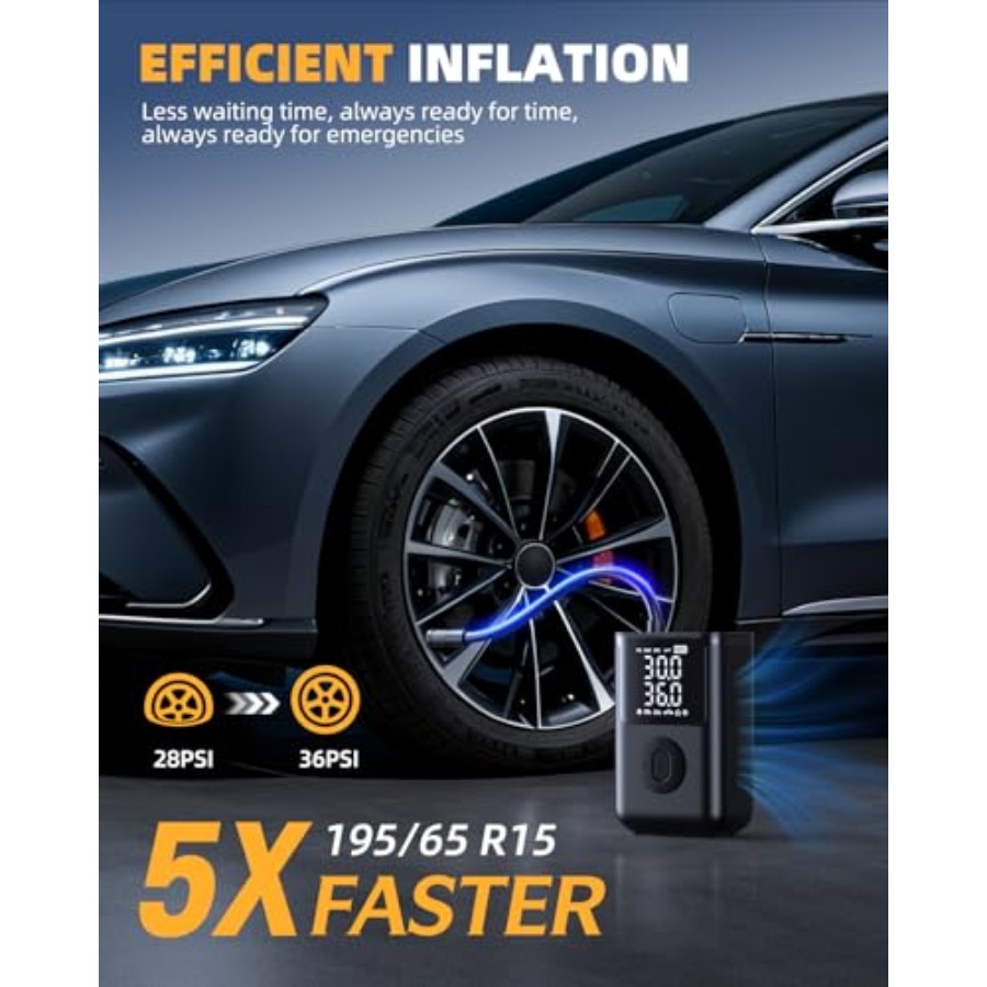 Tire Inflator Portable Air Com - Tyre Pressure Gauge บทวิจารณ์และราคา