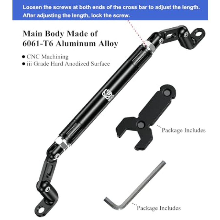 Motorcycle Cross Bar Fit M10 a - Mirror Extender Bar บทวิจารณ์และราคา