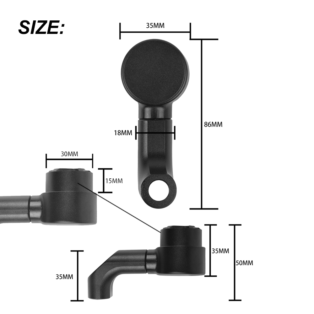 Motorcycle Mirror Riser Extens - Mirror Extender Bar บทวิจารณ์และราคา