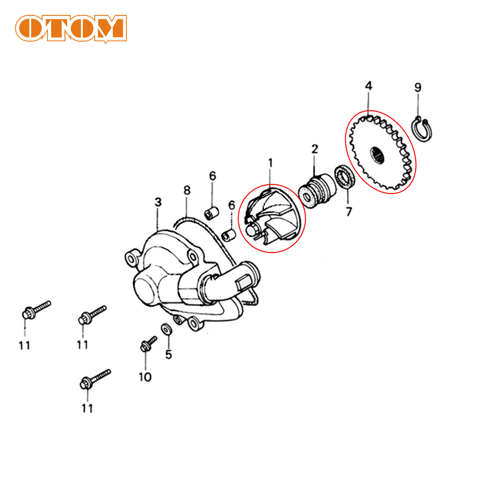 OTOM Motocross Water Pump Impe - Motorcycle Gear And Accessories บทวิจารณ์และราคา