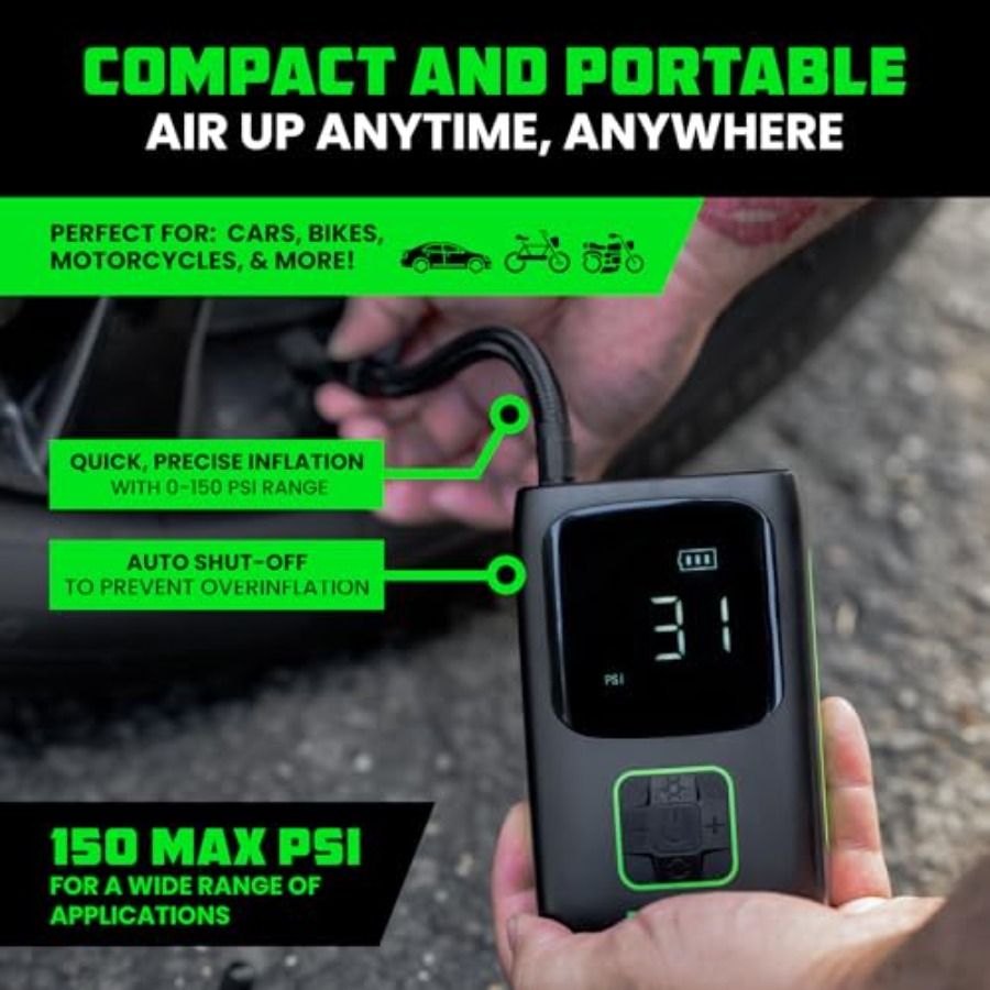 Tire Inflator Portable Air Com - Tyre Pressure Gauge บทวิจารณ์และราคา