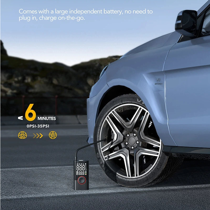 Rechargeable Air Pump Tire Inf - Tyre Pressure Gauge บทวิจารณ์และราคา