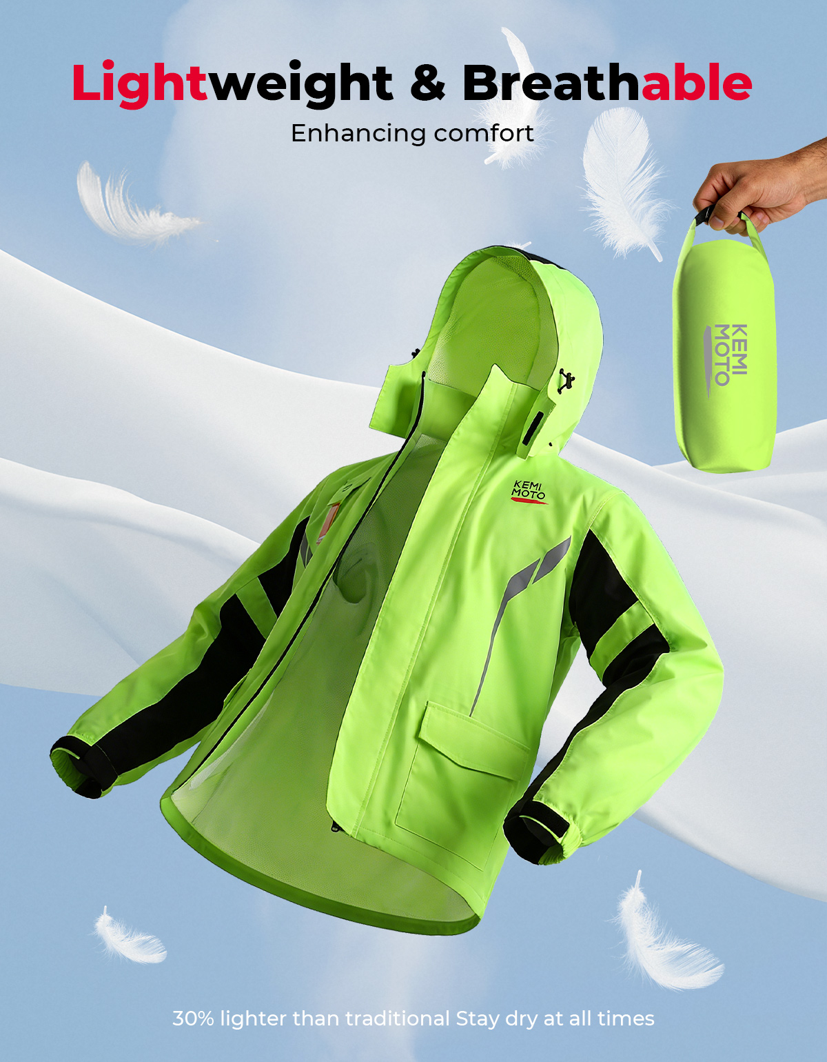 KEMIMOTO Unisex Waterproof Rai - Motorcycle Gear Jacket บทวิจารณ์และราคา