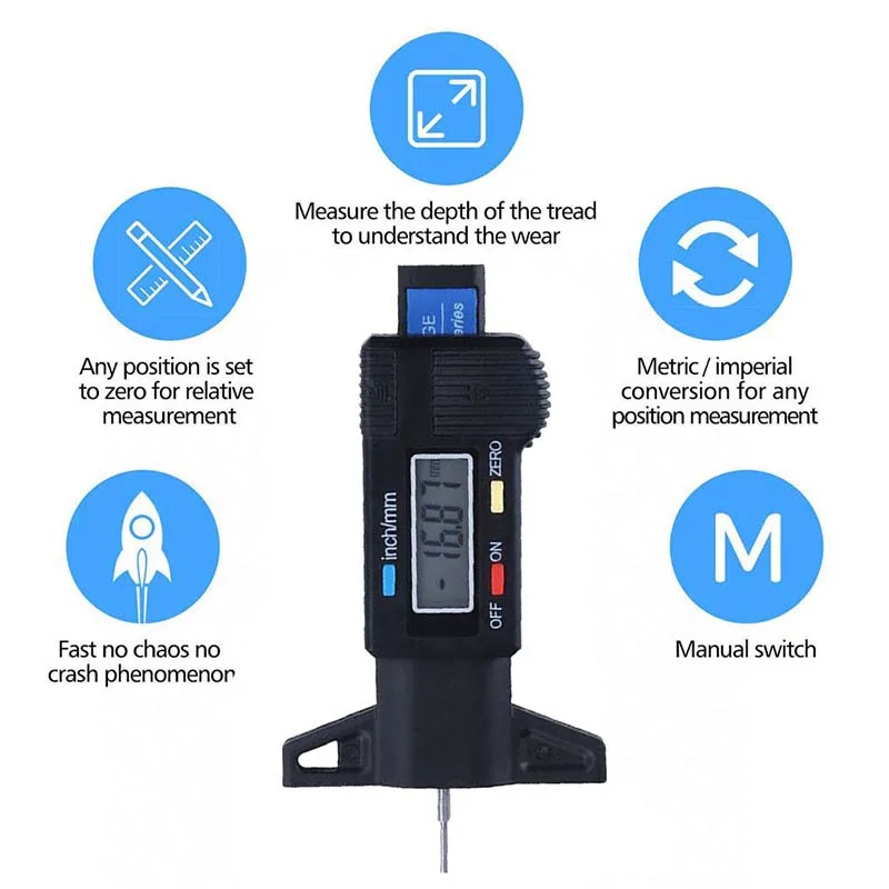 Digital Motorcycle Car Tire Ty - Tyre Pressure Gauge บทวิจารณ์และราคา
