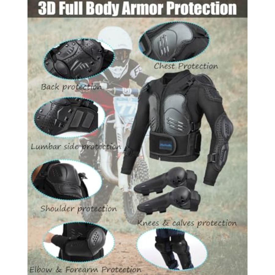 Motorcycle Jacket Armor Suit-D - Motorcycle Gear Jacket บทวิจารณ์และราคา