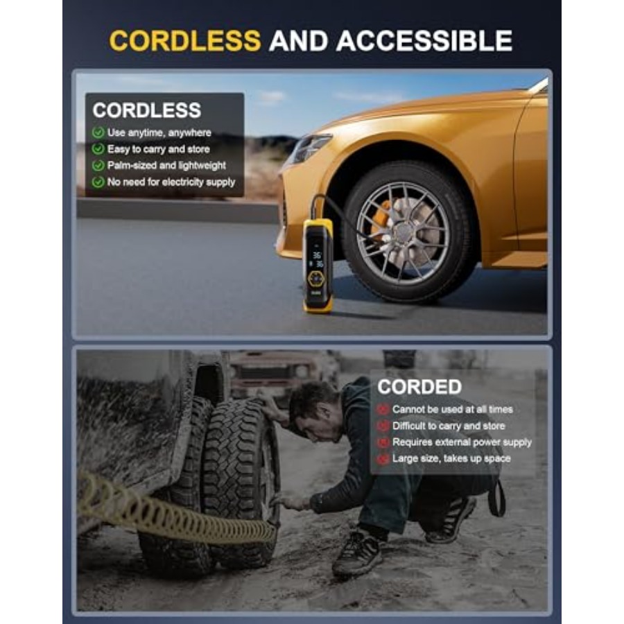 Tire Inflator Portable Air Com - Tyre Pressure Gauge บทวิจารณ์และราคา